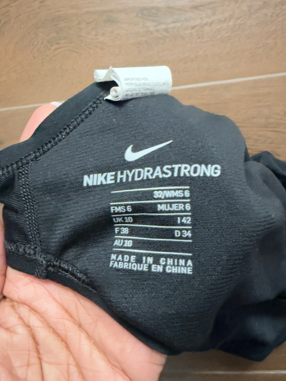 Nike Black Women's One-Piece Swimwear with White Swoosh